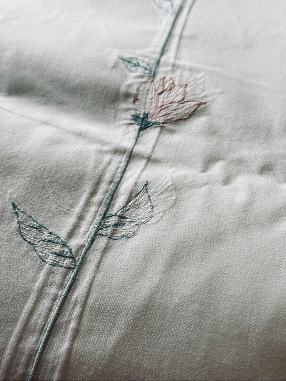 Elegant Floral Embroidered Tablecloth
 - Light Cream - Picture 6 of 6